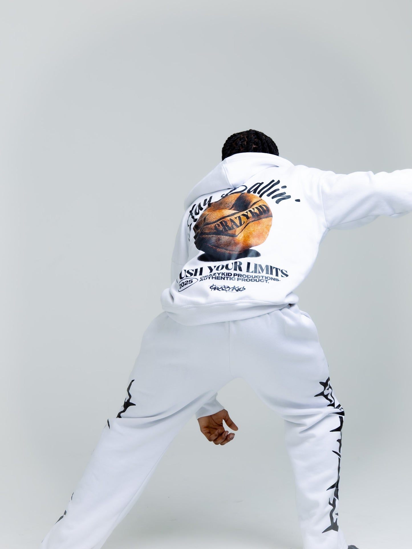 White Stay Ballin' Hoodie