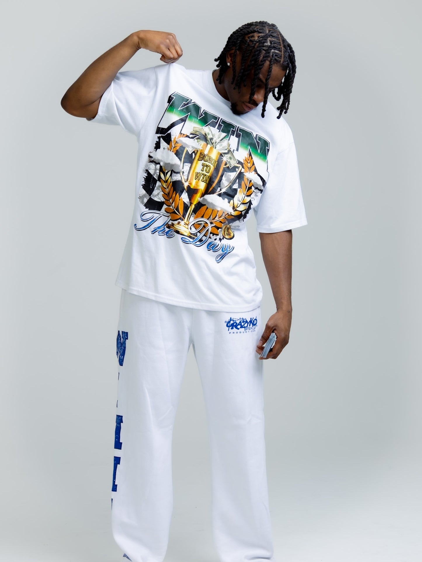 Win The Day Tee White