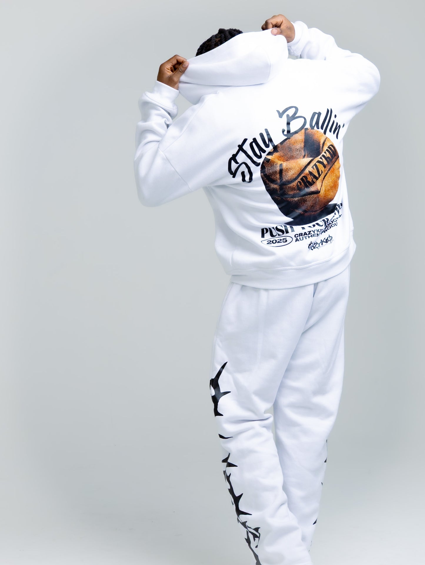 White Stay Ballin' Hoodie