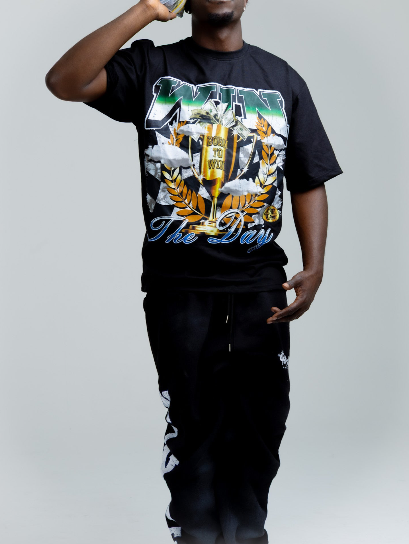 Win The Day Tee Black